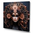 thumbnail image 2 of Designart "Glam Circles Portrait of Rose Black Woman II" Fashion Wall Art - Glam Pink Woman Glam Living Room Canvas Art, 2 of 6