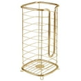 thumbnail image 7 of mDesign Metal Free Standing Toilet Paper Stand, Holds 3 Rolls - Soft Brass, 7 of 7