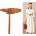 thumbnail image 5 of Zhengup Glamorstar Women Leather Belts Vintage Irregular Waist Belt for Dresses Tie Knot Waistband Belt, 5 of 7
