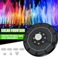 thumbnail image 2 of 1 Set LED Solar Light Sensor Automatic On/Off with 6 Nozzles Decorative ABS 3W Solar-Powered LED Water Fountain Landscape Decor_Perfect Gift, 2 of 5