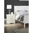 thumbnail image 3 of 1pc Nightstand White Louis Philippe Solid English Dovetail Construction Antique Nickle Hanging Pulls, 3 of 7