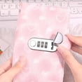 thumbnail image 4 of 2025 Heart Password Lock Cash Wallet - Pu Leather Money Saving Book With Combination Lock, D2u1, 4 of 7