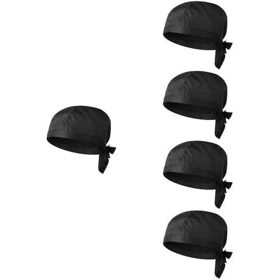 5 Count Chef Hat Bulk Bonnet for Men Hair Nets Beanie Man