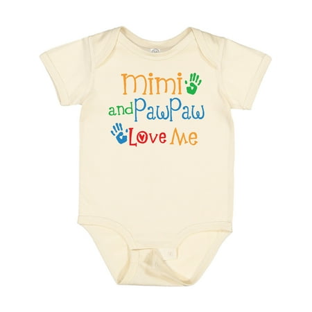 

Inktastic Mimi and PawPaw Love Me Gift Baby Boy or Baby Girl Bodysuit
