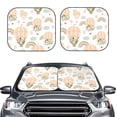 thumbnail image 2 of Balery 2 Piece Air Balloon and Flower Car Windshield Sun Shade|Foldable Front Windshield Shade for Car Front Window for Most Sedans SUV Truck-Small, 2 of 7