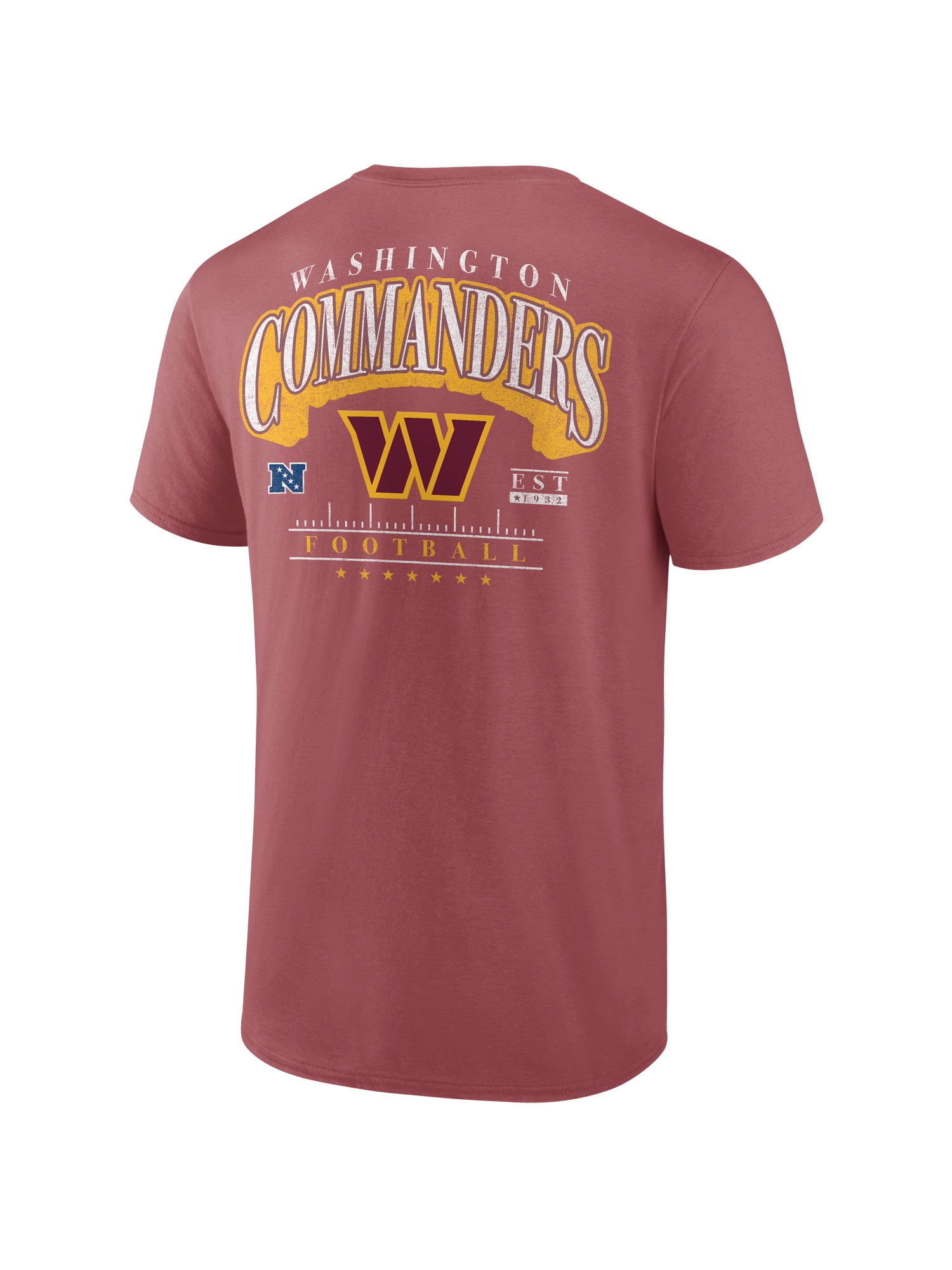 NFL Washington Commanders Men's Cotton Faded Red Short Sleeve T-Shirt