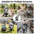 thumbnail image 5 of ﻿Tereitr Foldable Pet Cart Foldable Pet Stroller for Small Dogs Cats 4-wheel Design with Removable Breathable Mesh Canopy Storage Basket Cup Holder, Holds Up to 17.6 lbs, Grey, 5 of 9