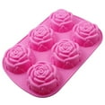 thumbnail image 1 of CNKOO Cake Mold 3D Reusable 6-Cavity Non-stick Rose Flower Shape Fondant Mould for Kitchen, 1 of 7