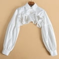 thumbnail image 3 of Gargantilla Collar Dama Manga Larga Solapa Desmontable Camisa Falso Cuello Falso Blanco Zulema Collar falso de algodón para mujer, 3 of 8
