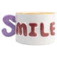thumbnail image 1 of Taza de Cerámica Texturizada, Diseño Minimalista, Modelo SMILE en Relieve con Asa en Forma de S, Tarro para Bebidas Calientes, Capacidad 395 ml, 1 of 3