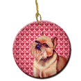 thumbnail image 1 of Brussels Griffon Valentines Love And Hearts Ceramic Ornament, 1 of 1