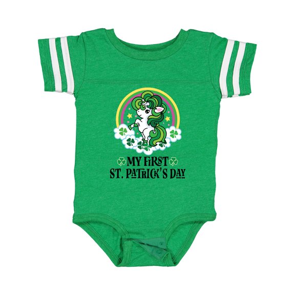 Inktastic Unicorn 1st St Patricks Day Irish Girls Baby Bodysuit