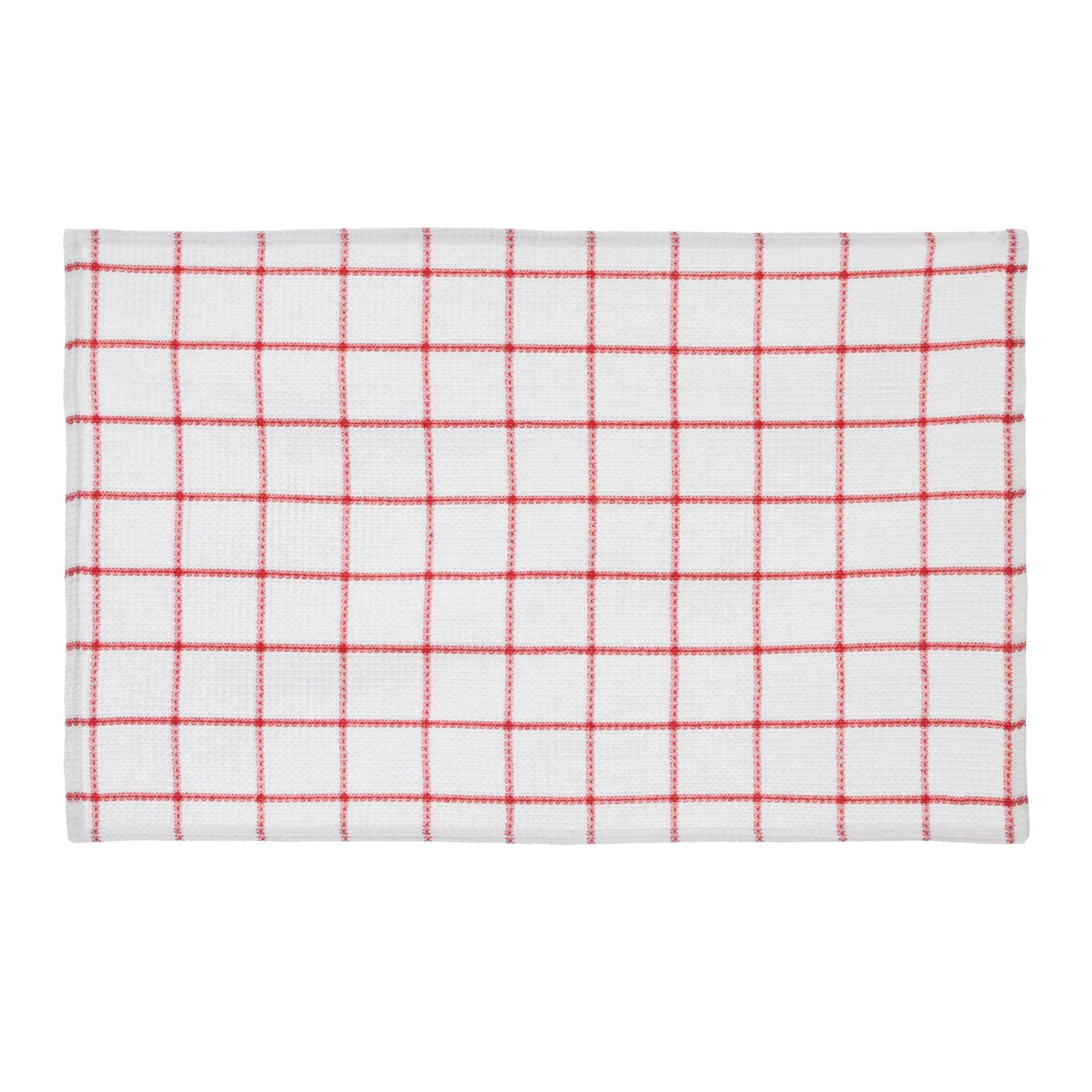 Torchons de cuisine en coton gaufré Fabstyles Solo, torchons à vaisselle extra larges, torchons à vaisselle super absorbants et à séchage rapide avec boucle de suspension, 18 x 28 pouces, lot de 4