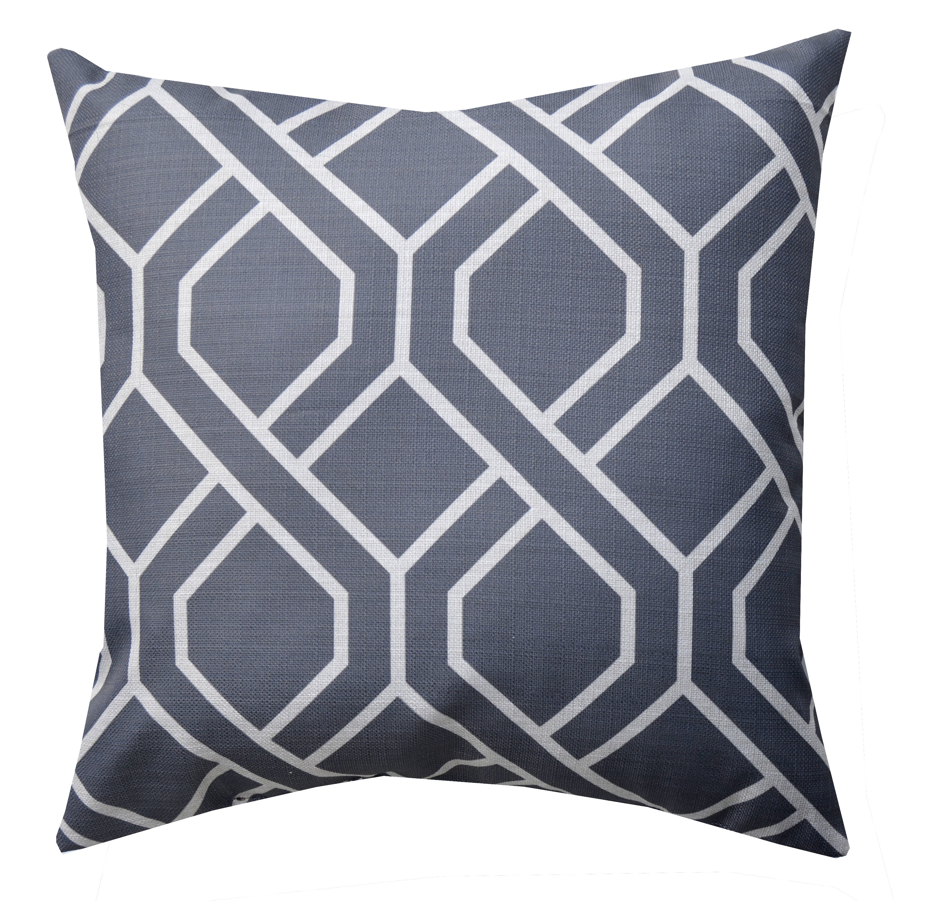 Mainstays Fret Decorative Throw Pillow Grey 18 X18 Walmart
