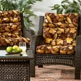 thumbnail image 6 of Russet Floral 44 x 22 in. Outdoor High Back Chair Cushion (2-Pack) by Greendale Home Fashions, 6 of 9