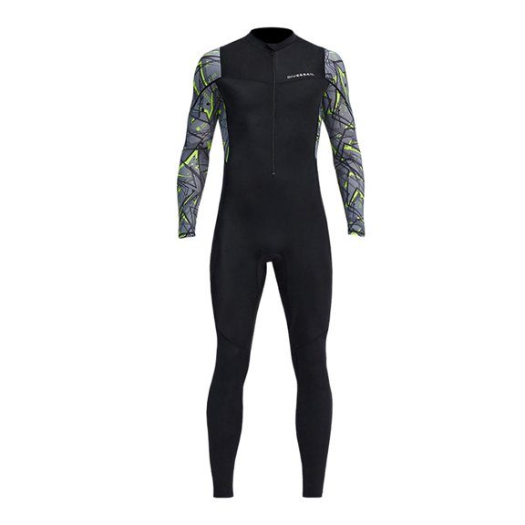 Stretch Neoprene Wetsuit, Front Zip Full Body Diving Suit, for Men-Snorkeling, Scuba Diving Swimming, Surfing - M M
