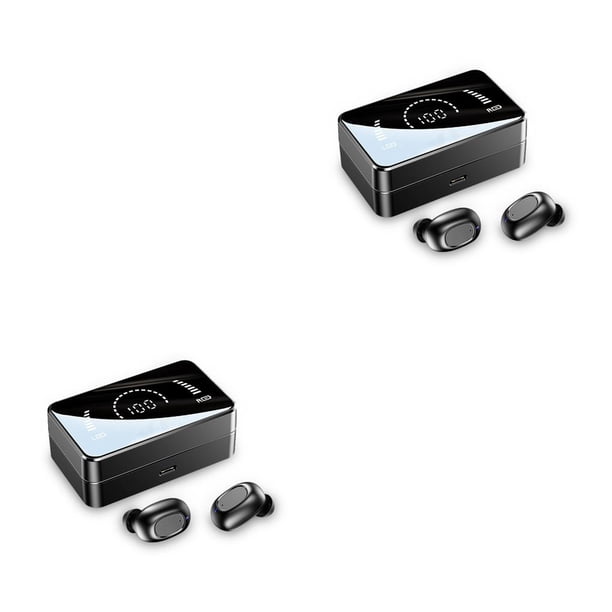 Inteprter 1 par de auriculares inalámbricos IPX5 impermeables a prueba de sudor auriculares de viaje auriculares manos libres con micrófono No.01 2Conjunto