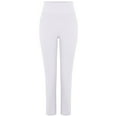 thumbnail image 6 of Fulijie Pants for Women Plus Size Casual Straight Leg Yoga Leggings Comfy Cropped Pants with Pocket, White Linen Set for Women, Polyester,Spandex Yoga Pants, Wide Leg Sweatpants Women, 6 of 8