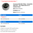 thumbnail image 2 of Accessory Belt Idler Pulley - Compatible with 2012 - 2017 Mack GU4 8.9L 6-Cylinder Diesel 2013 2014 2015 2016, 2 of 2
