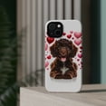 thumbnail image 4 of DistinctInk MagSafe Tough Case for Apple iPhone 14 Plus (6.7" Screen) - Valentine's Day American Water Spaniel Puppy - Slim Profile Design, 4 of 6