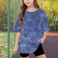 thumbnail image 5 of Virmaxy (5-15 Years) Boys Girls Fashion Casual Shirt Teenagers Solid Color Short Sleeve Round Neck Top Summer Loose Casual Trendy Pullover Shirt Multicolor-22 12 Years, 5 of 8