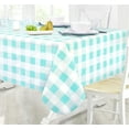 thumbnail image 7 of Newbridge Blue Pastel Easter Farmhouse Check Vinyl Tablecloth With Flannel Backing, Spring Gingham Flannel Backed Vinyl Tablecloth, 60” x 102” Oblong/Rectangle, Robins Egg Blue, 7 of 7