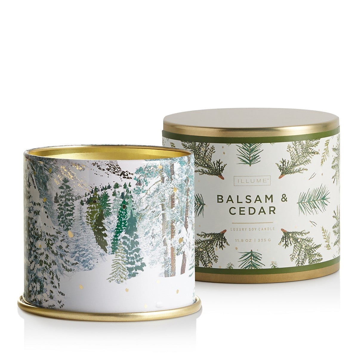 Illume Balsam Cedar Large Tin Candle 11.8 oz.