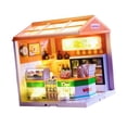 thumbnail image 3 of Casas de muñecas de bricolaje con muebles de juguetes pequeños hechos a mano decoración mini kits de fabricación de casas para adolescentes amigos Tienda de conveniencia, 3 of 9