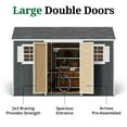 thumbnail image 5 of Little Cottage Co. 8x12 Value Workshop Shed with Operable Windows and Floor, Outdoor Wood Storage Do-It-Yourself Precut Kit, 5 of 14