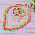 thumbnail image 5 of Collar de cuentas de neón de 4 piezas, cadena de bolas de plástico con cuentas, accesorios para disfraces de fiesta., 5 of 5