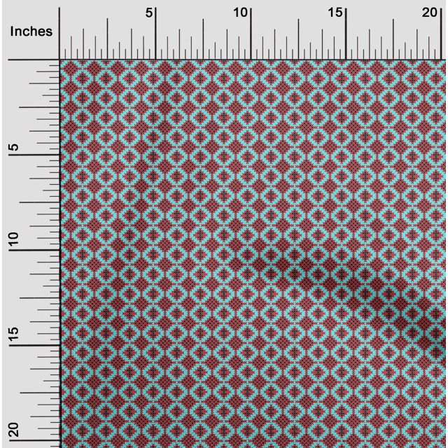 oneOone Polyester Lycra Fabric Diamond Geometric Printed Craft Fabric BTY 56 Inches Wide