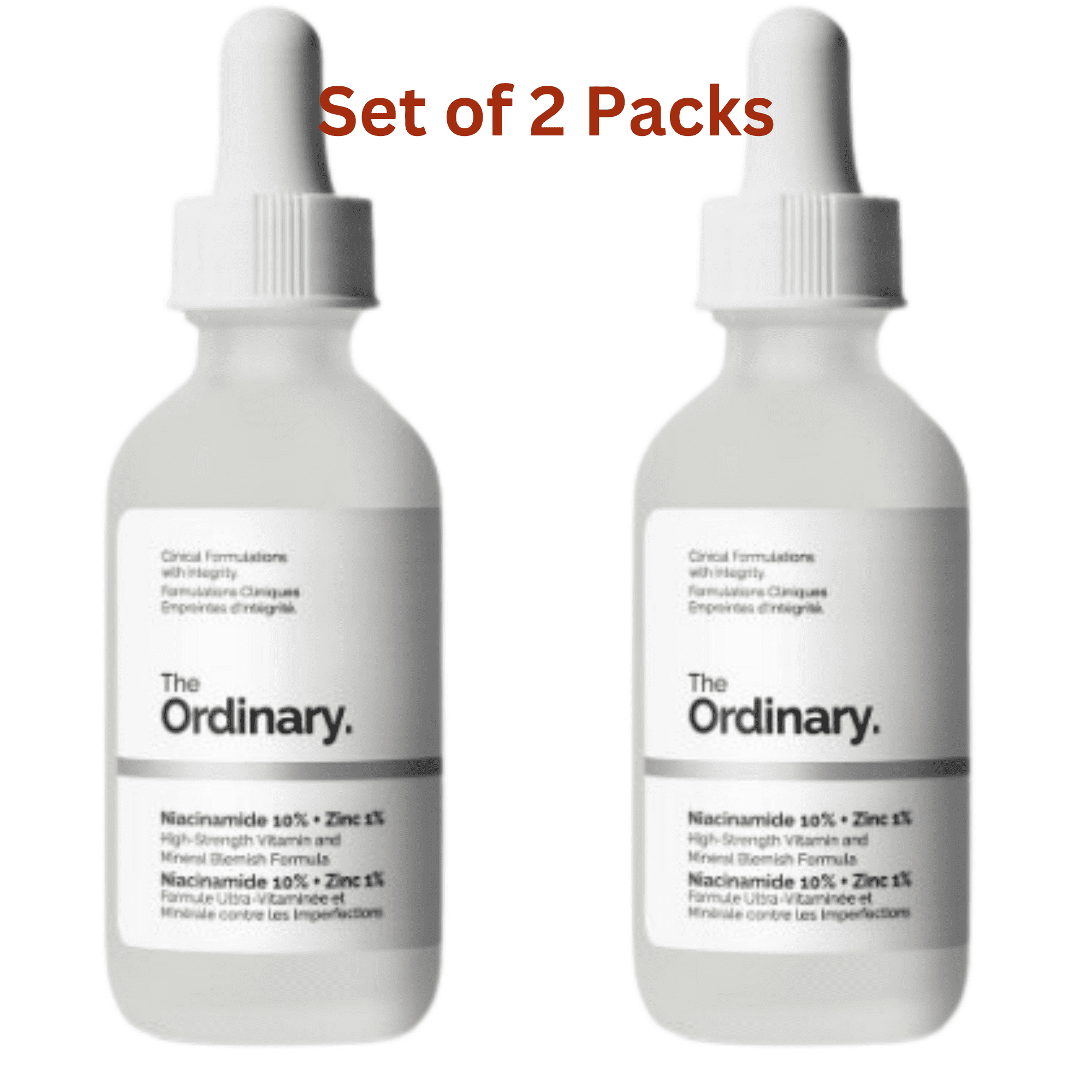 The Ordinary Niacinamide 10% + Zinc 1% - Large 60mL 2 Packs 60ml x