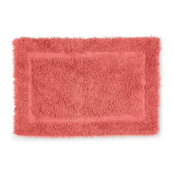 Martex Cotton Bath Rug | Ringspun Soft & Absorbent Non-Slip Quick-Dry Bathroom Mat | Coral