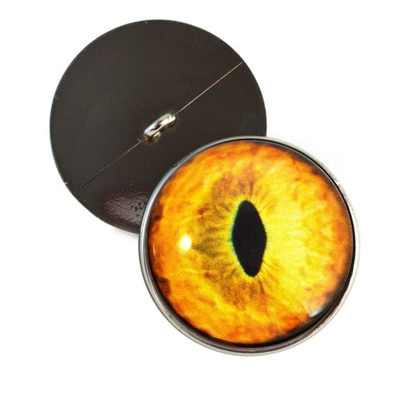 Goldenrod Tabby Cat Sew-On Button Glass Eyes