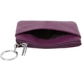 thumbnail image 3 of LAICAIW Women's Genuine Leather Coin Purse Mini Pouch Change Wallet with Keychain,Purple, 3 of 6