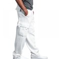 thumbnail image 2 of Men's Cargo Sweatpants Open Bottom Straight Leg Casual Loose Fit Baggy Athletic Jogger Pants with Pockets M-5XL, 2 of 5