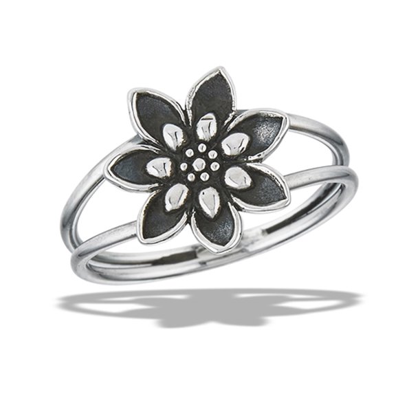 Vintage Lotus Enlightenment Ring .925 Sterling Silver Band Jewelry Female Male Unisex Size 6