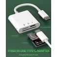 thumbnail image 2 of SD Card Reader USB C Adapter(3 in 1)for iPhone 16 15 Pro Max Micro SD Digital Camera Memory for Apple for iPad MacBook Android Type C Charging TF Computer Data Transfer Compatible for Samsung S25 S24, 2 of 7