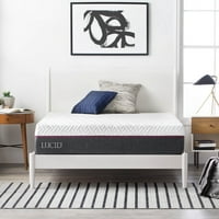Lucid 13" Prime Gel Memory Foam and Latex Hybrid Mattress