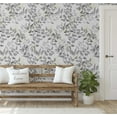 thumbnail image 3 of S4Sassy Peel & Stick Vinyl Wallpaper, Chic Watercolor Leaf Wallpaper Contact Paper Waterproof - Grey, 25"x60", Removable Wall Covering for Bedrooms & Living Areas, Renter Spaces, Cabinets, 3 of 9