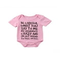 thumbnail image 1 of PENGXIANG Baby Summer Romper Letter Short Sleeve Envelope Neckline Button Closure Loose Wild Fashion Outfit, 1 of 8