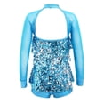 thumbnail image 2 of MSemis Kids Girls Sparkling Sequins Hip-Hop Jazz Ballet Latin Dance Dress Leotard,Size 4-16 Blue 14, 2 of 5