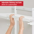 thumbnail image 3 of Rubbermaid 2-4ft Expandable Closet Kit Organization Storage Solution, White, 3 of 6