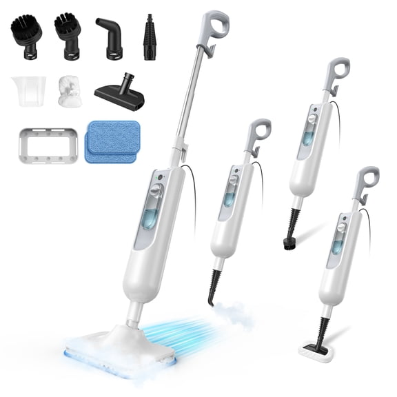 YOMA Steam Mop,6 in 1 Scrubbing Steam Vacmop for Kitchen,Hardwood Floor,Marble Floor,Carpet