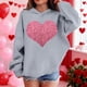 thumbnail image 4 of Sudadera con capucha y estampado de corazón de San Valentín, sudadera de manga larga para niños y niñas, chaqueta para niñas de talla mediana y grande., 4 of 7