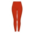 thumbnail image 5 of Riforla Workout Leggings for Women High Waist Seamless Yoga Pants Soft Stretchy Workout Pants Lifting Gym Running Fitness Activewear Women Tights Orange#1 S, 5 of 6