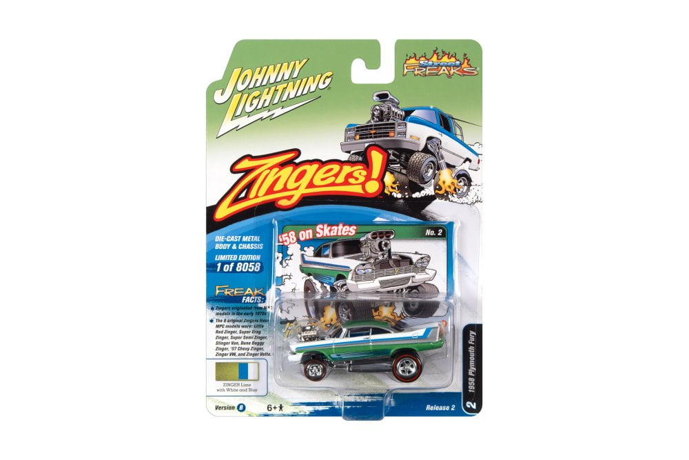 1958 Plymouth Fury , Green - Johnny Lightning JLSP251/24B