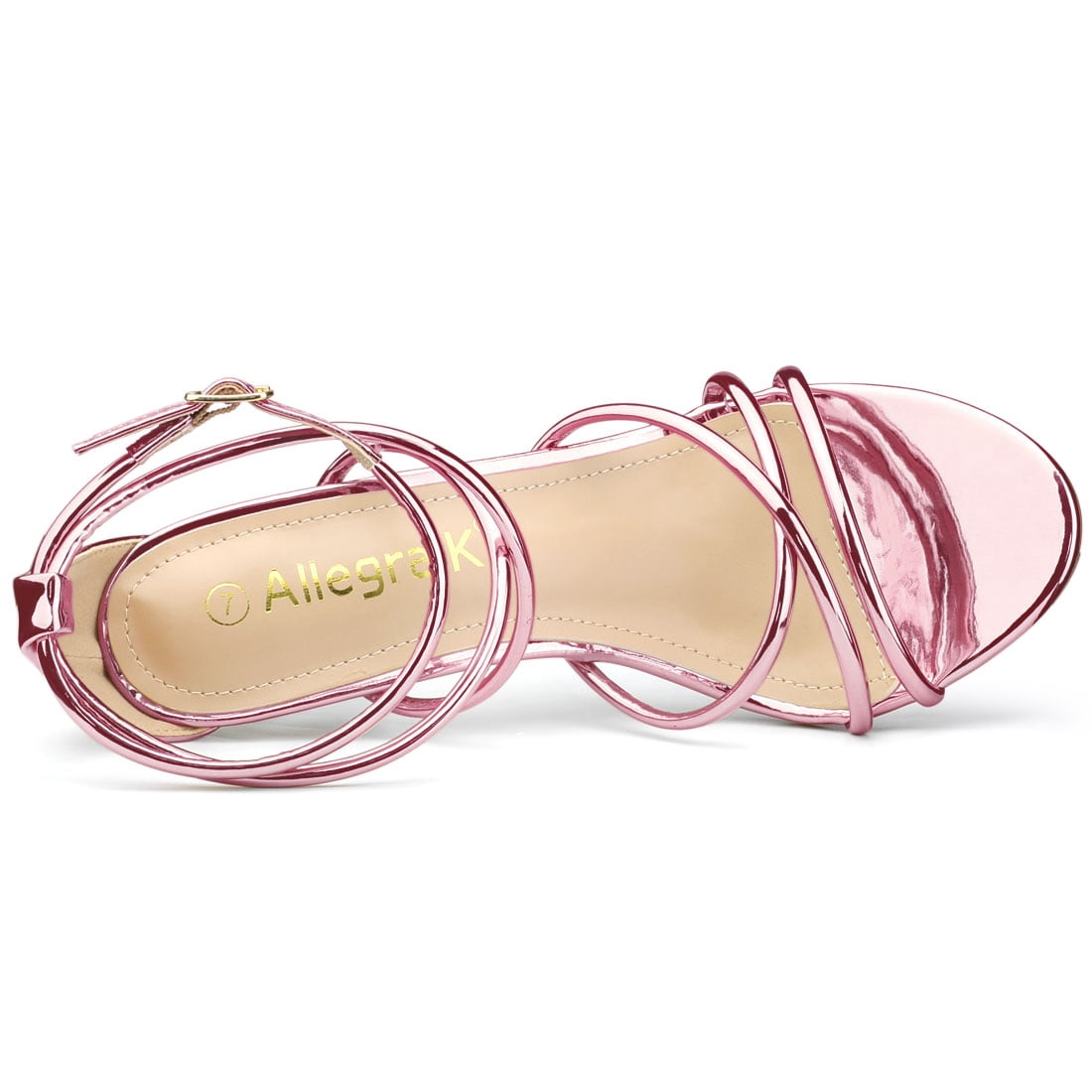 DARING DIVA Women's Open Toe Strappy Straps Stiletto Heel Sandals Pink 9