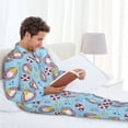thumbnail image 5 of KLL Gnome Pool Party Sleepwear Mens Flannel Pajamas,Long Cotton Pj Set, 5 of 7