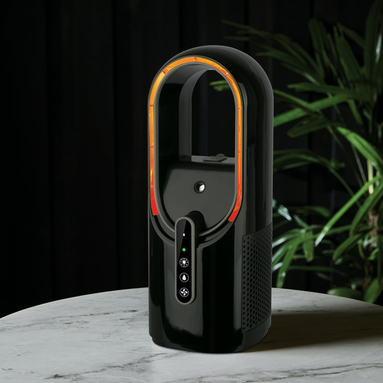 Better Homes u0026 Gardens Bladeless Portable Misting Fan + Humidifier in  Black, with AC Adaptor - Walmart.com